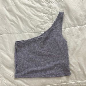 Forever 21 one shoulder purple tank top
